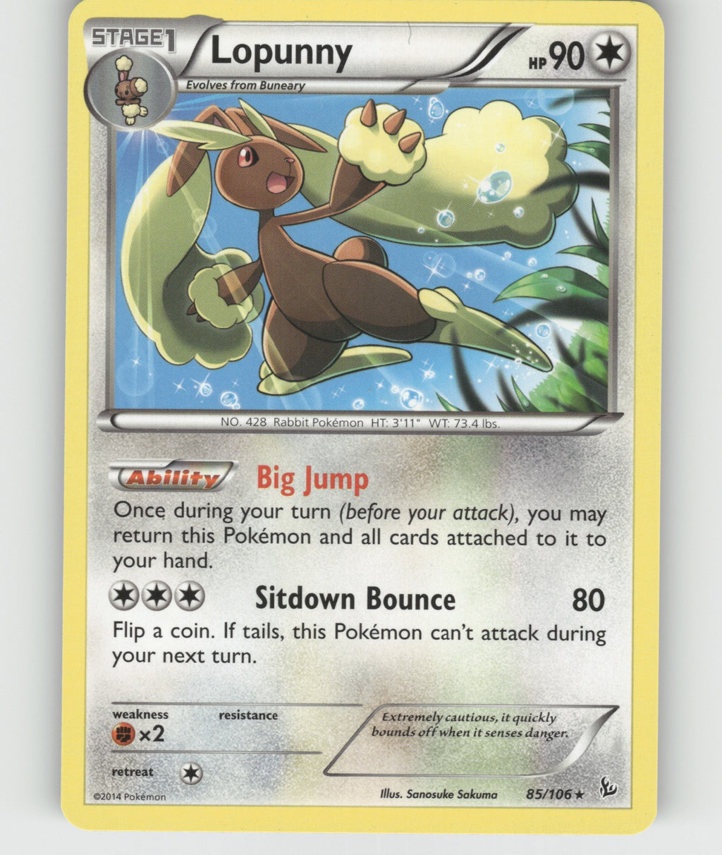 Lopunny Rare XY - Flashfire 85/106 NM