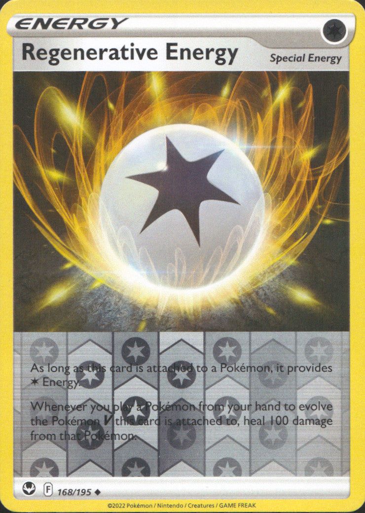 Regenerative Energy Reverse Holo Uncommon SWSH12: Silver Tempest 168/195 NM