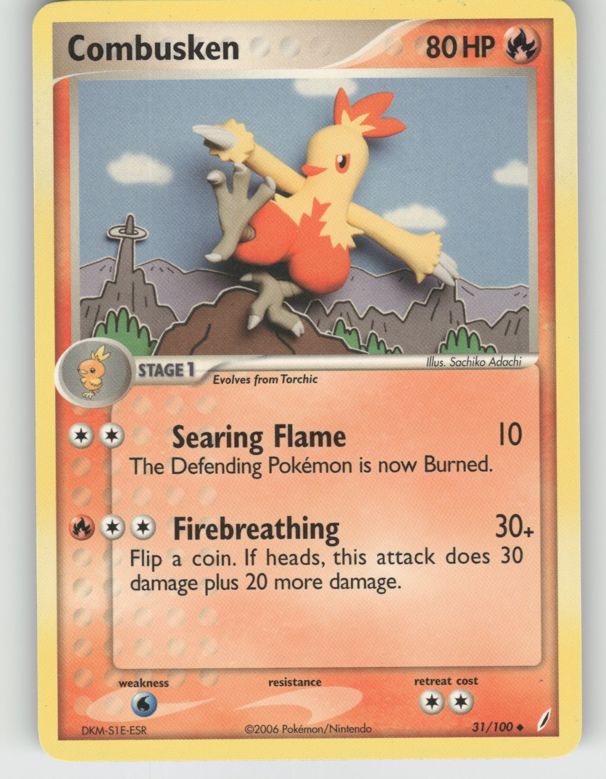 Combusken Uncommon EX Crystal Guardians 31/100 NM
