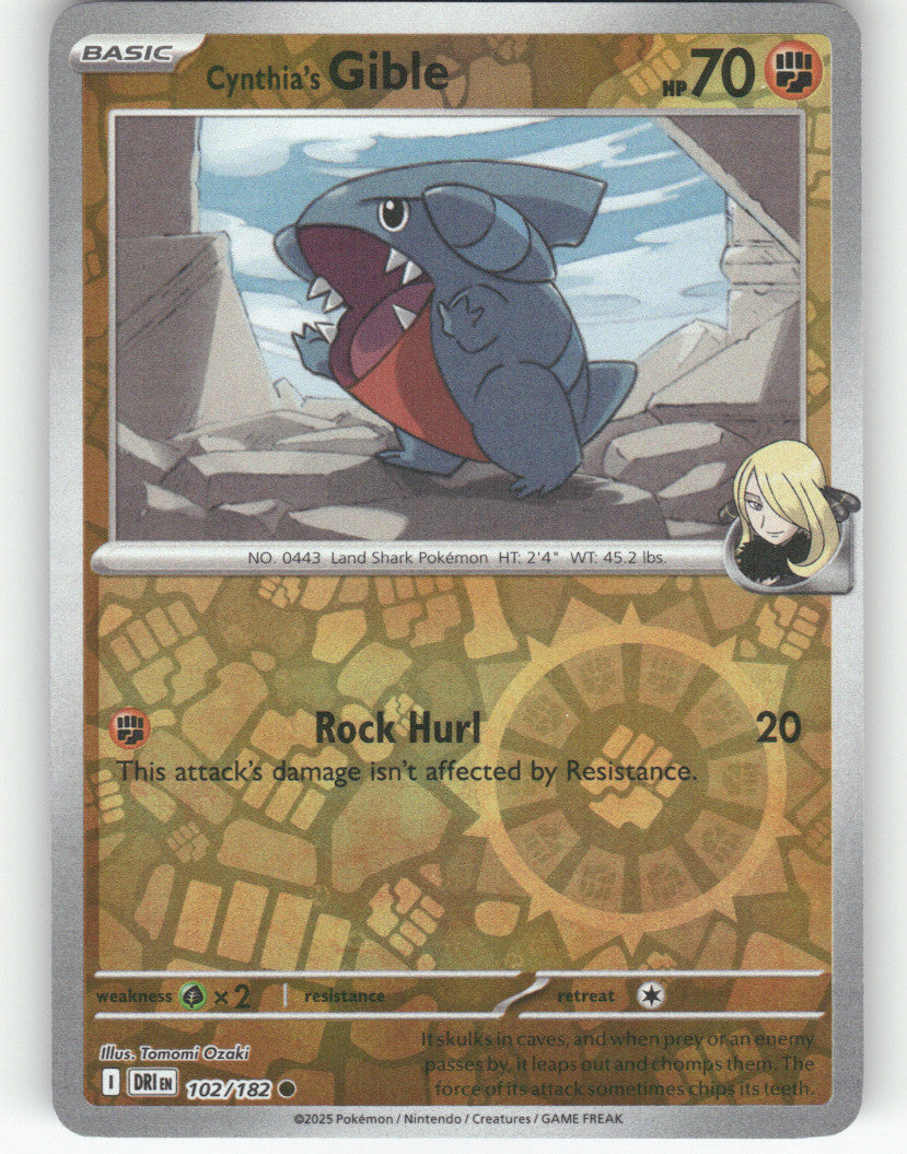 Gible Reverse Holo Common SV04: Paradox Rift 094/182 NM