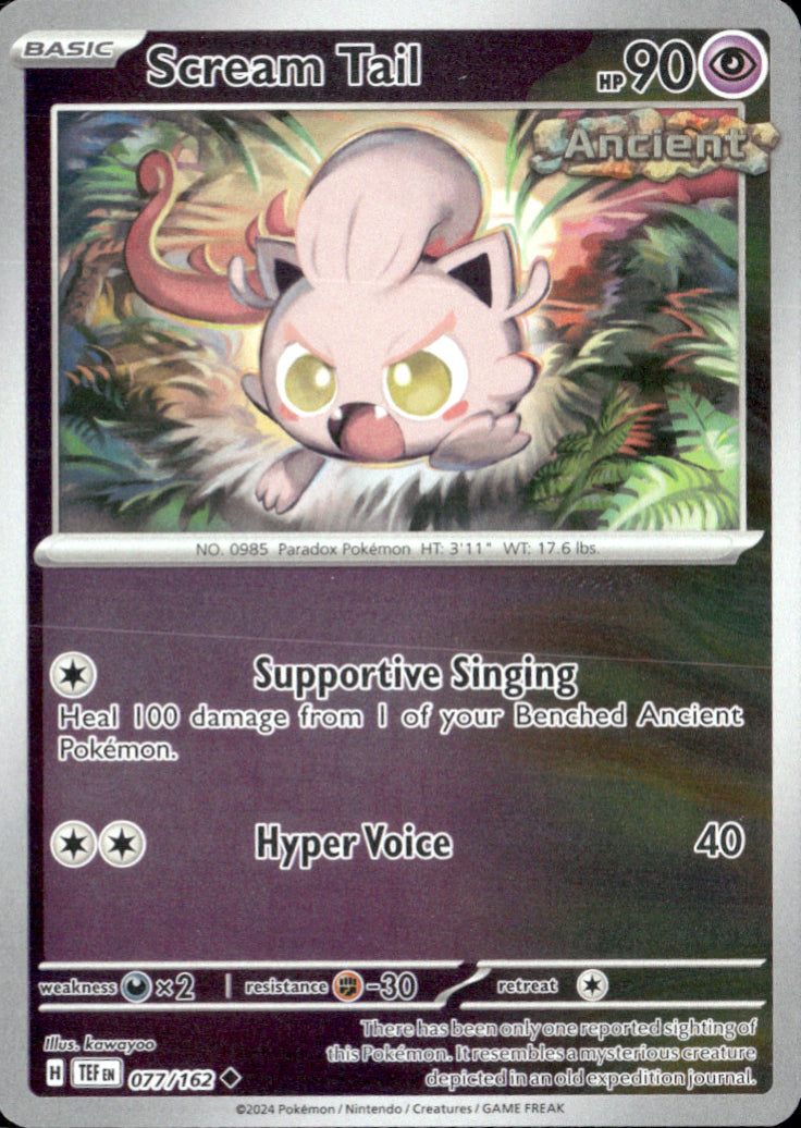 Scream Tail Reverse Holo Uncommon SV05: Temporal Forces 077/162 NM