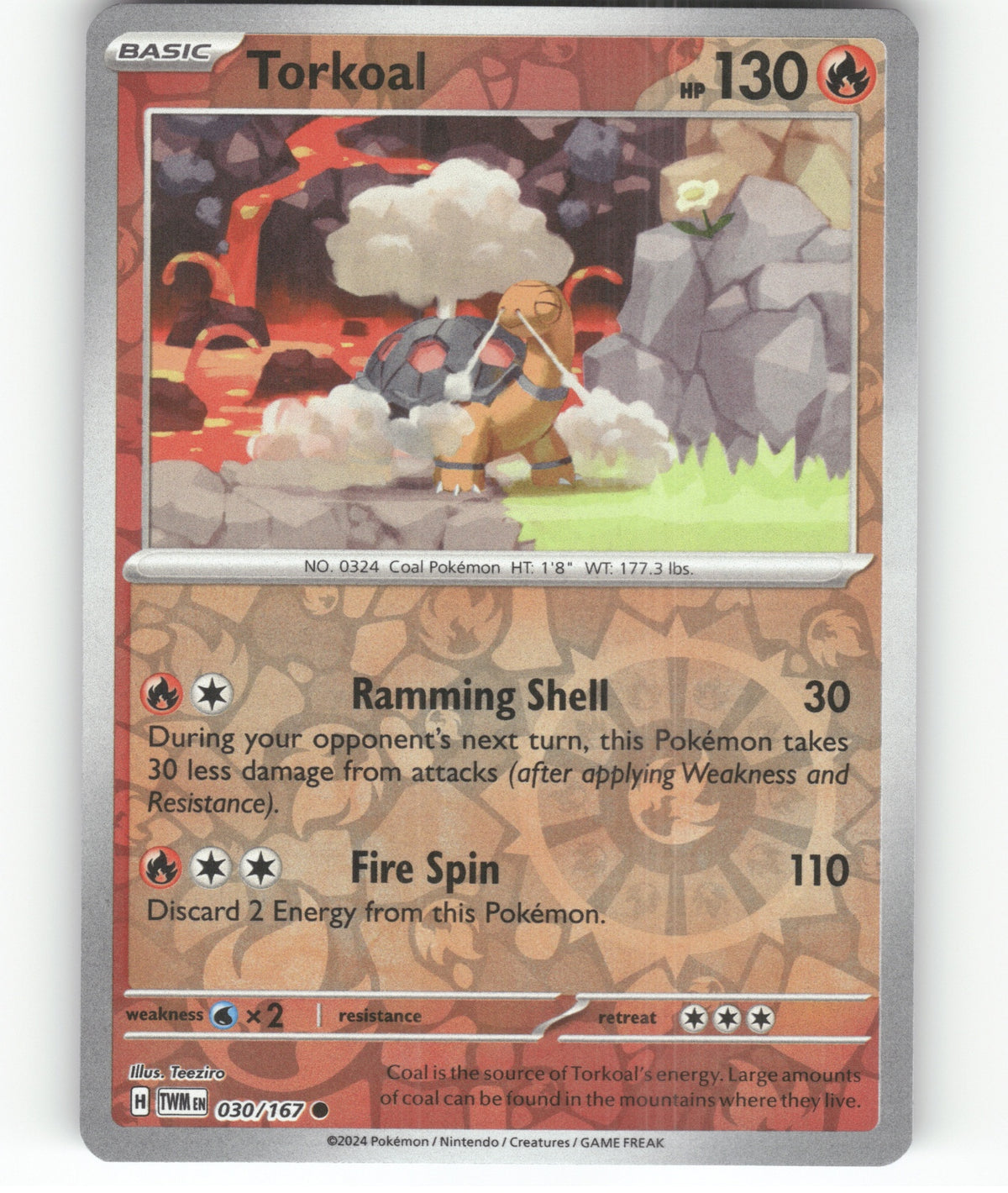 Torkoal Common SV06: Twilight Masquerade 030/167 NM