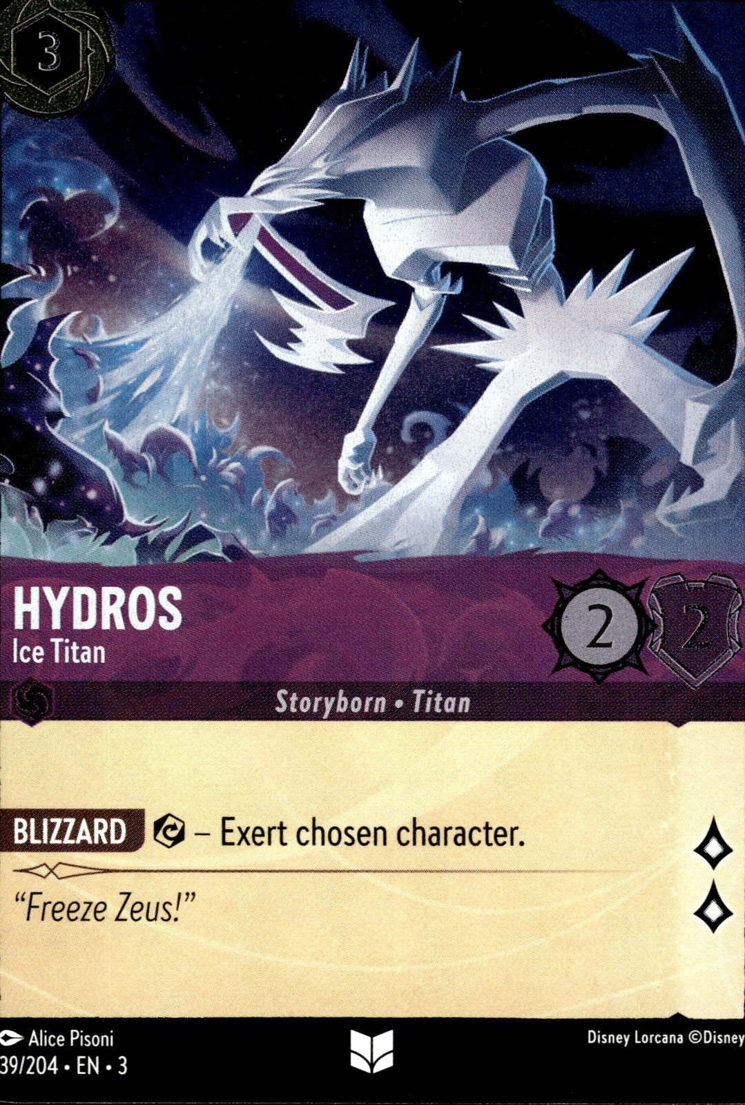 Hydros - Ice Titan Cold Foil Uncommon Into the Inklands 39/204 NM