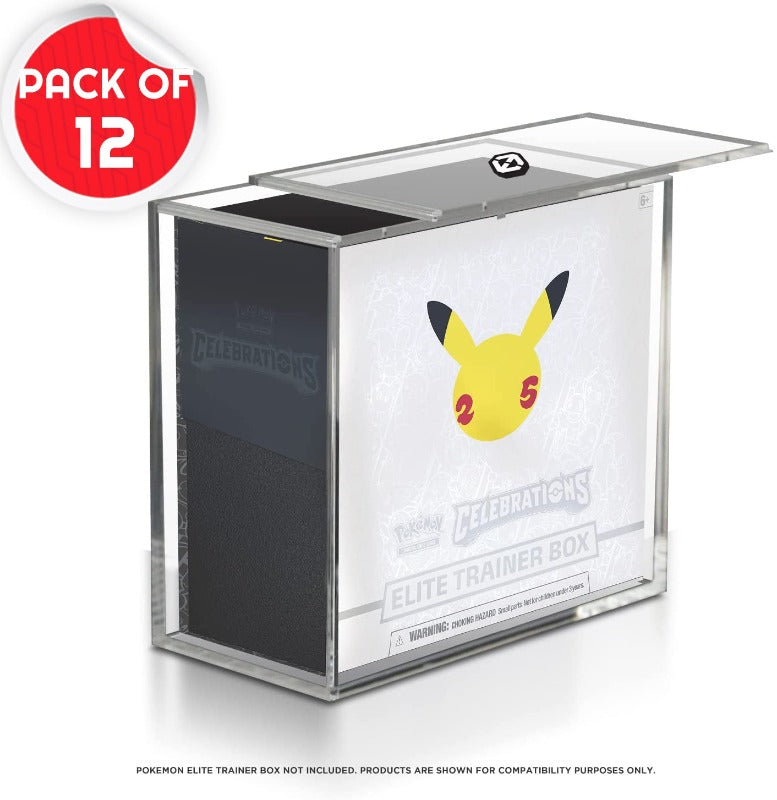 Pokemon ETB Elite Trainer Box w/ Sliding Lid Anti-UV - EVORETRO Acrylic Protector 4.0MM