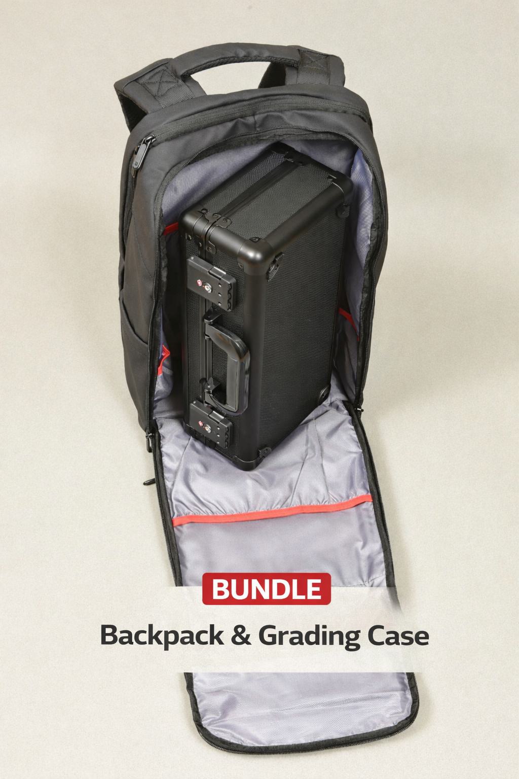 EVORETRO Backpack & Grading Case Bundle – Secure Travel Storage for Graded Cards & Collectibles