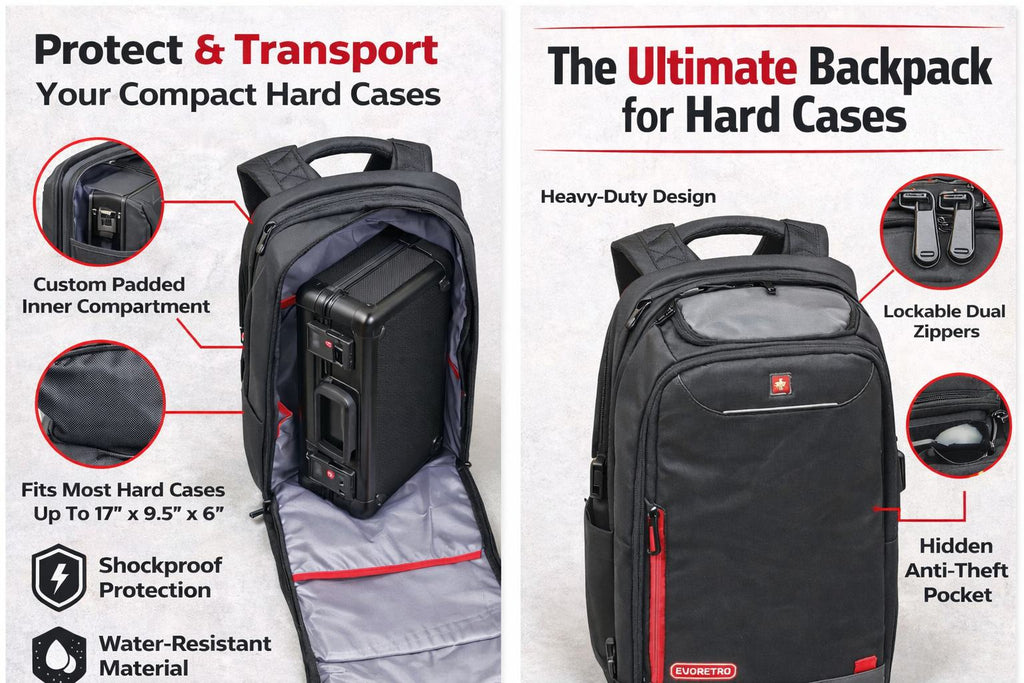 EVORETRO Backpack & Grading Case Bundle – Secure Travel Storage for Graded Cards & Collectibles