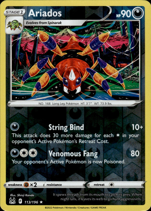 Ariados Reverse Holo Rare SWSH11: Lost Origin 113/196 NM