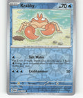 Krabby Reverse Holo Common SV: Scarlet & Violet 151 098/165 NM