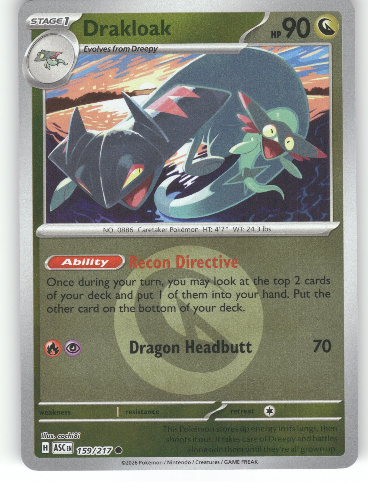 Drakloak - (Energy Symbol Pattern) Reverse Holo Common ME: Ascended Heroes 159/2