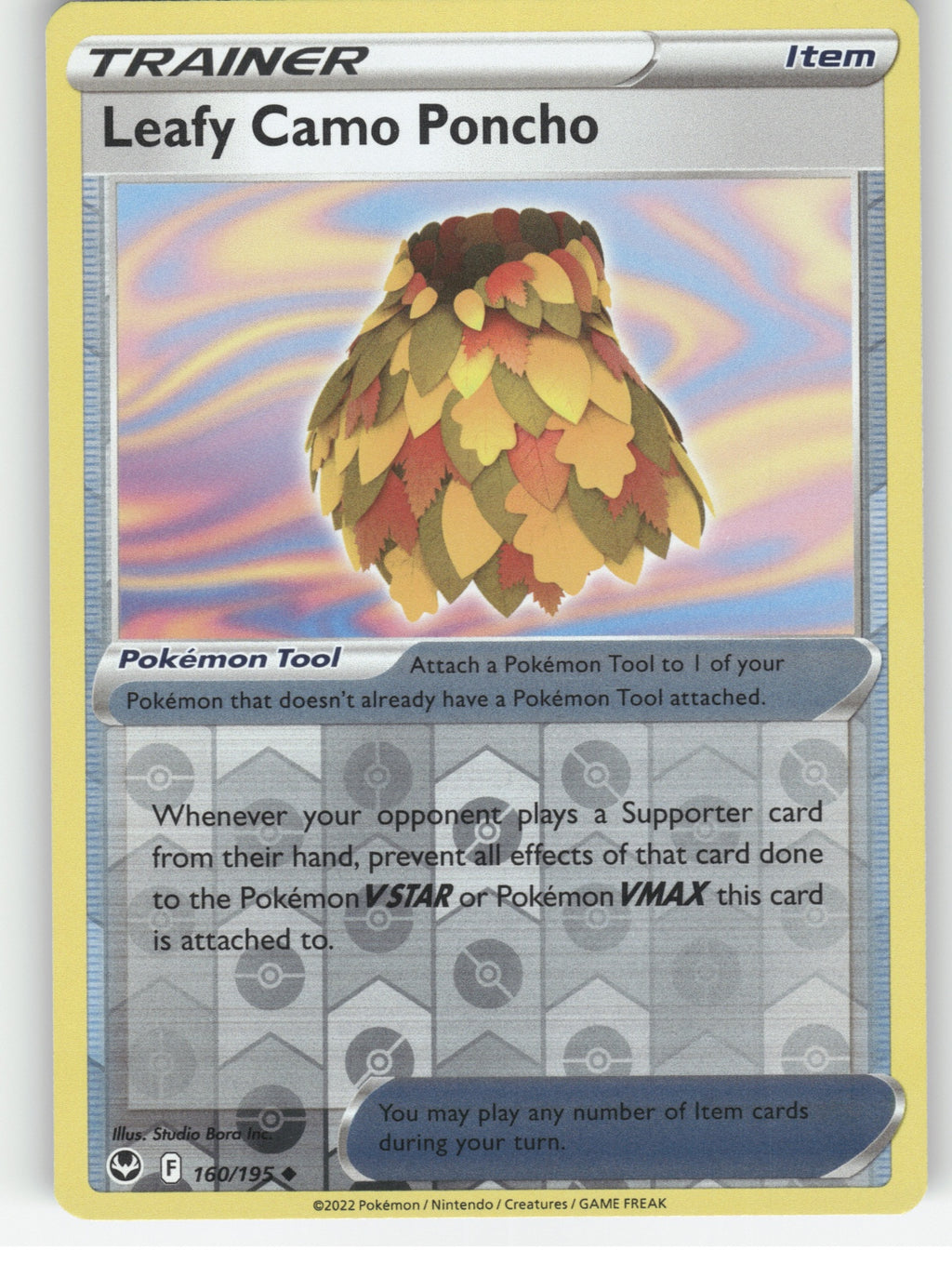 Leafy Camo Poncho Reverse Holo Uncommon SWSH12: Silver Tempest 160/195 NM
