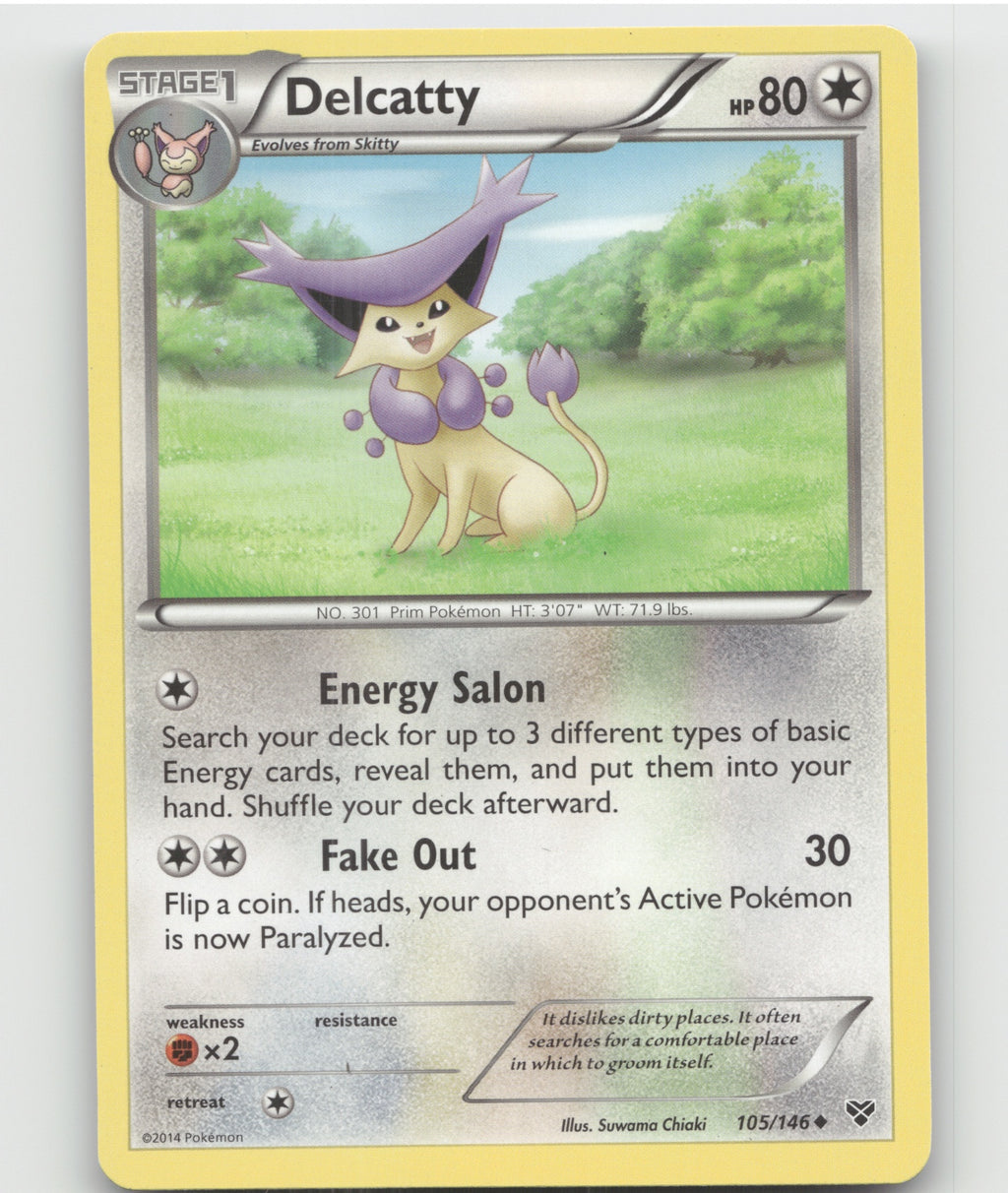 Delcatty Uncommon XY Base Set 105/146 LP