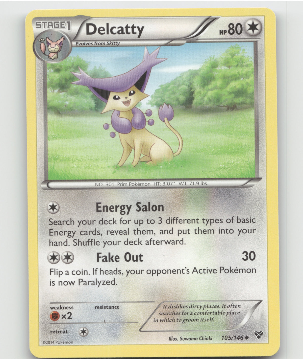 Delcatty Uncommon XY Base Set 105/146 LP