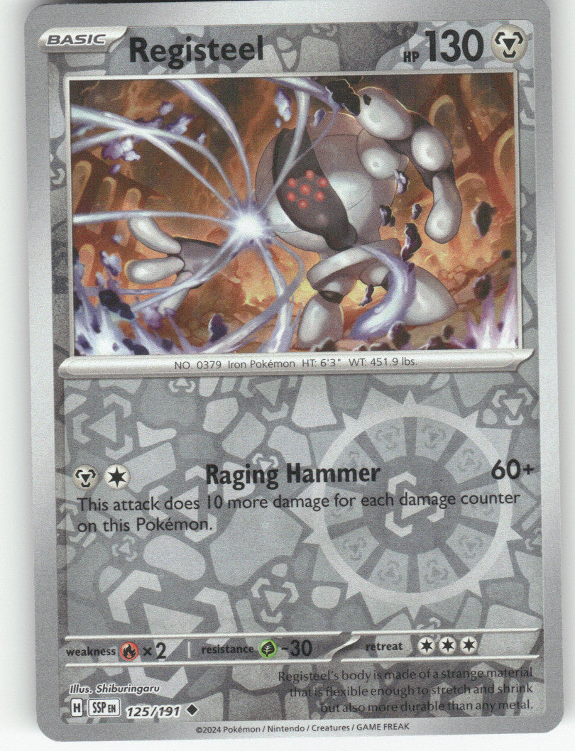 Registeel Reverse Holo Uncommon SV08: Surging Sparks 125/191 NM