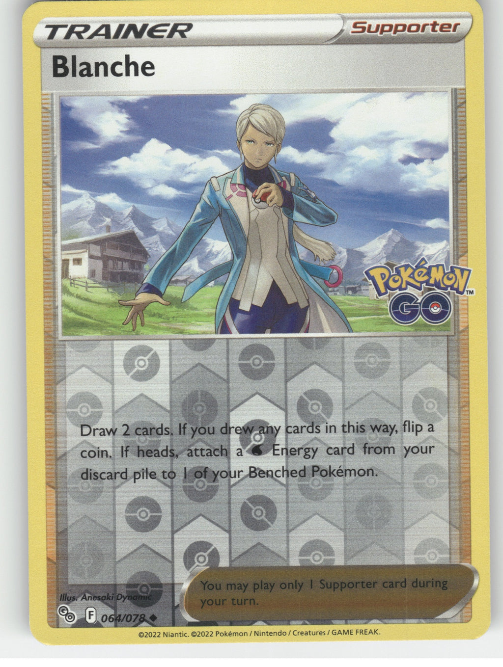 Blanche Reverse Holo Uncommon Pokemon GO 064/078 NM
