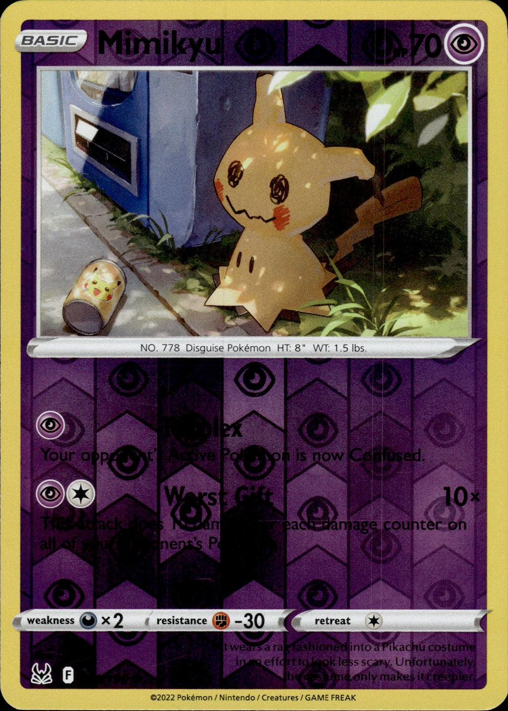 Mimikyu Reverse Holo Rare SWSH11: Lost Origin 080/196 NM
