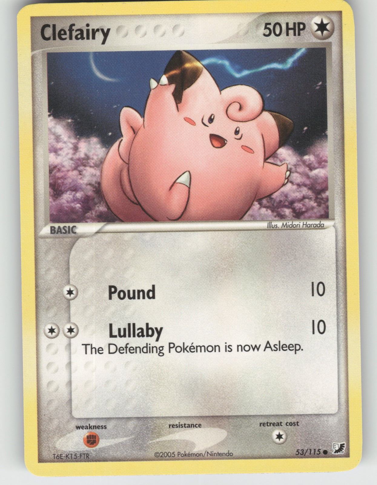 Clefairy Common EX Unseen Forces 53/115 NM