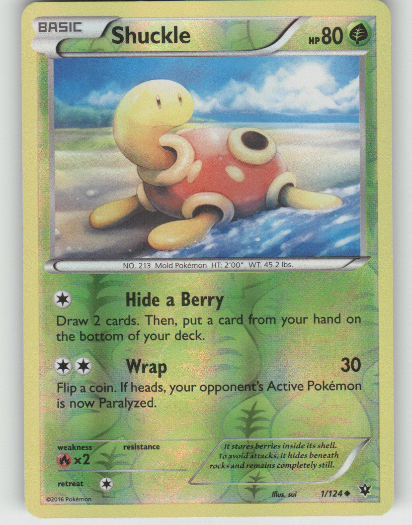 Shuckle Reverse Holo Uncommon XY - Fates Collide 1/124 NM