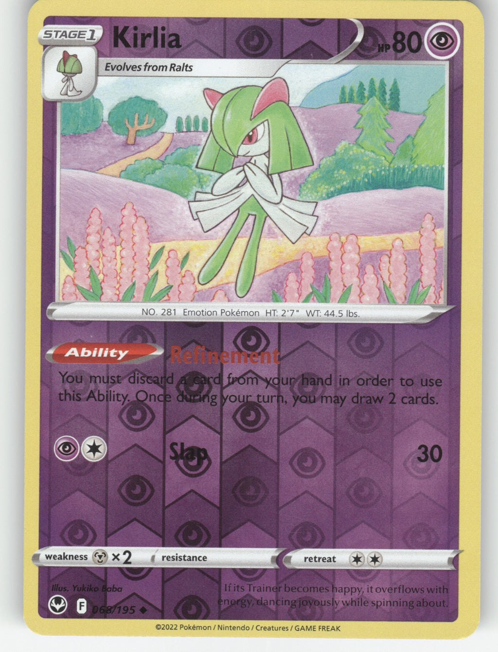 Kirlia Reverse Holo Uncommon SWSH12: Silver Tempest 068/195 NM