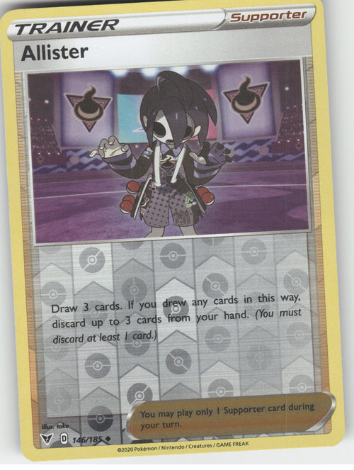 Allister Reverse Holo Uncommon SWSH04: Vivid Voltage 146/185 NM