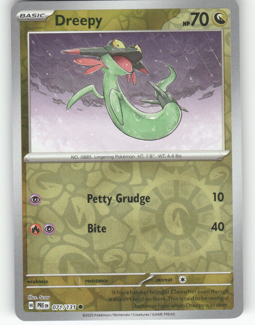 Dreepy Reverse Holo Common SV: Prismatic Evolutions 071/131 NM