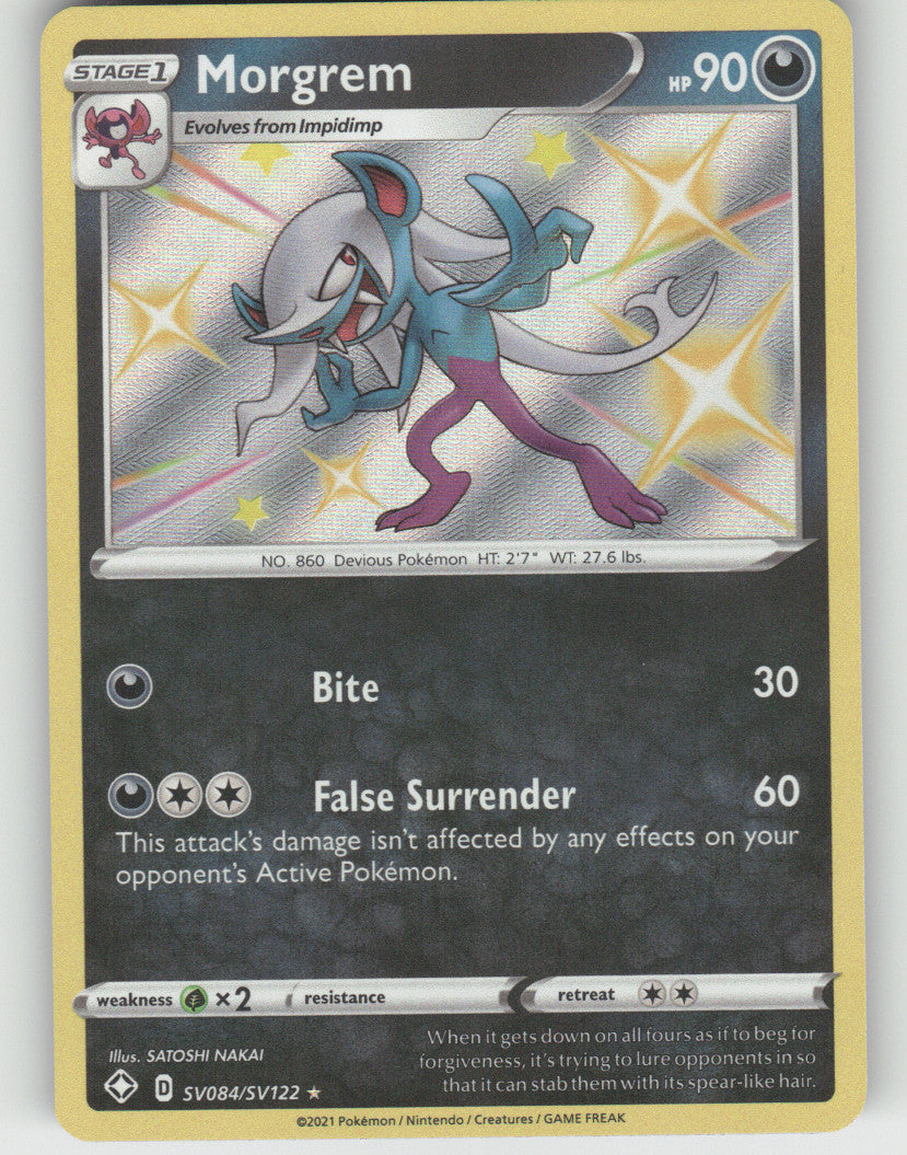 Morgrem Shiny Holo Rare Shining Fates: Shiny Vault SV084/SV122 NM