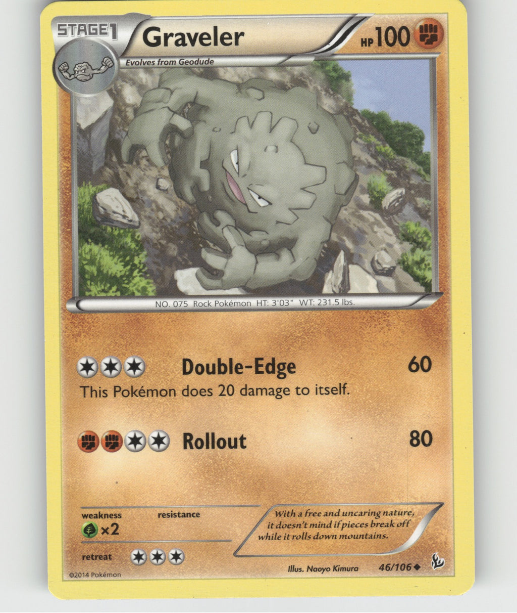 Graveler Uncommon XY - Flashfire 46/106 NM