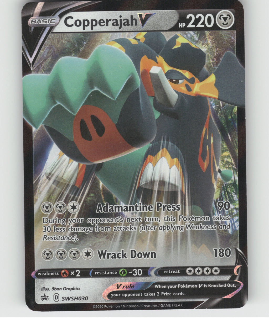 Copperajah V Holo Ultra Rare SWSH02: Rebel Clash 136/192 NM