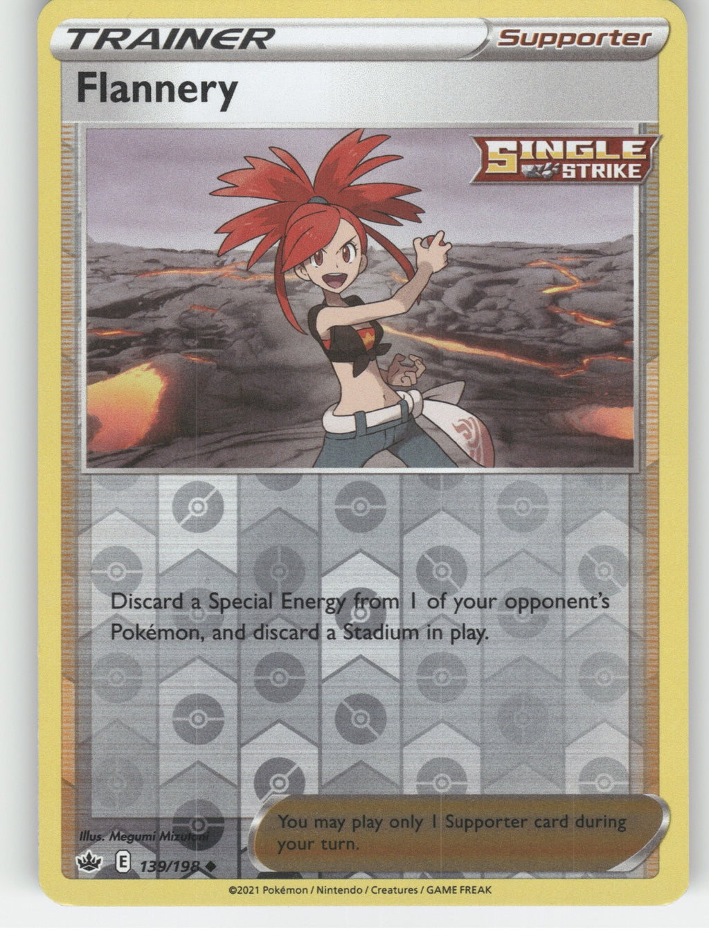 Flannery Reverse Holo Uncommon SWSH06: Chilling Reign 139/198 NM