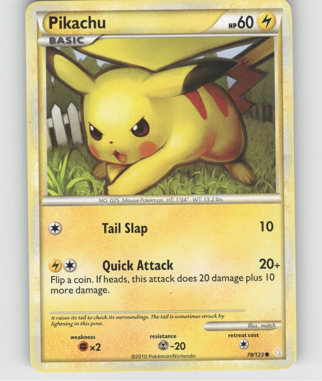 Pikachu Common HeartGold SoulSilver 78/123 NM