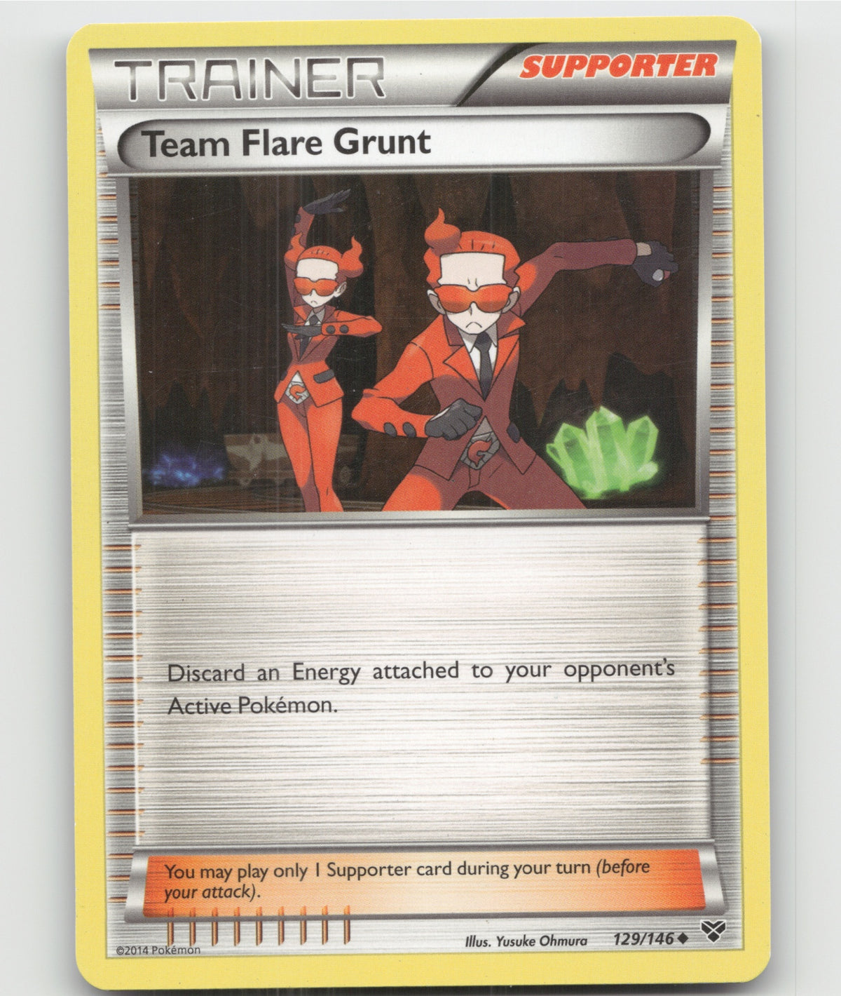 Team Flare Grunt Uncommon XY Base Set 129/146 LP