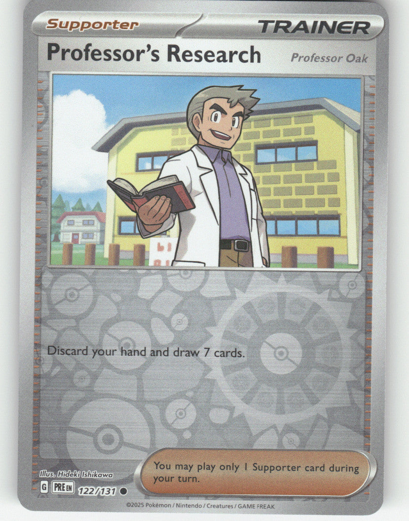 Professor's Research [Professor Oak] Reverse Holo Common SV: Prismatic Evolutions 122/131 NM