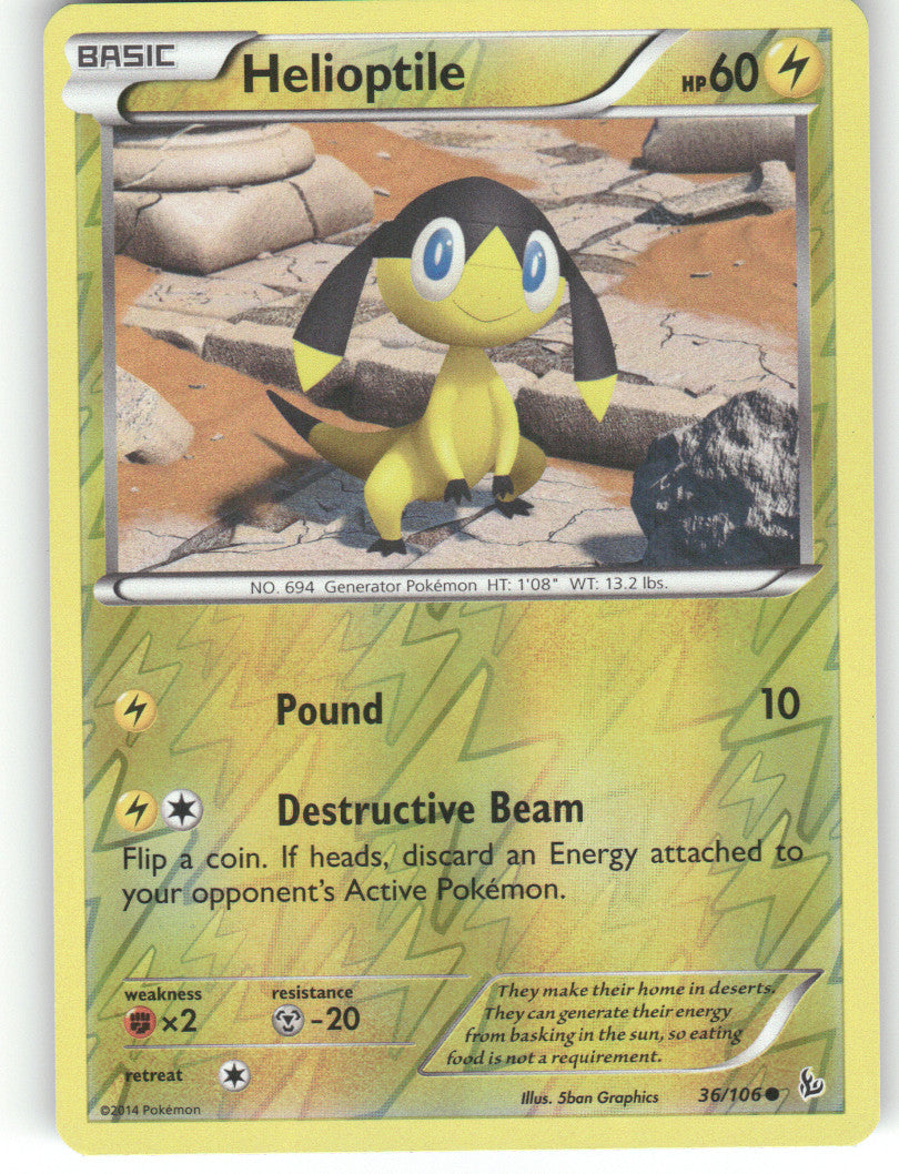 Helioptile Reverse Holo Common XY - Flashfire 36/106 NM