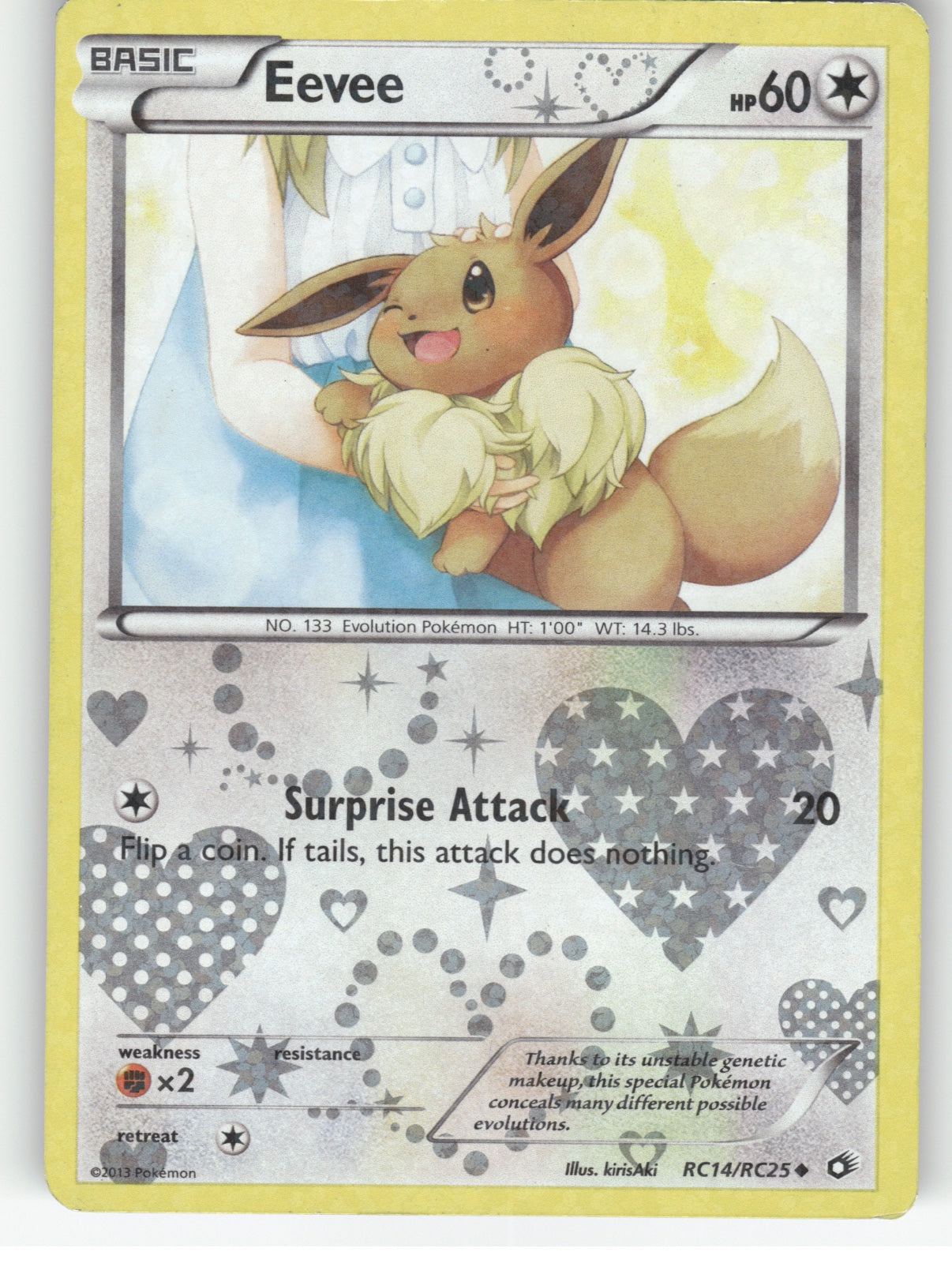 Eevee Holo Uncommon Legendary Treasures: Radiant Collection RC14/RC25 LP