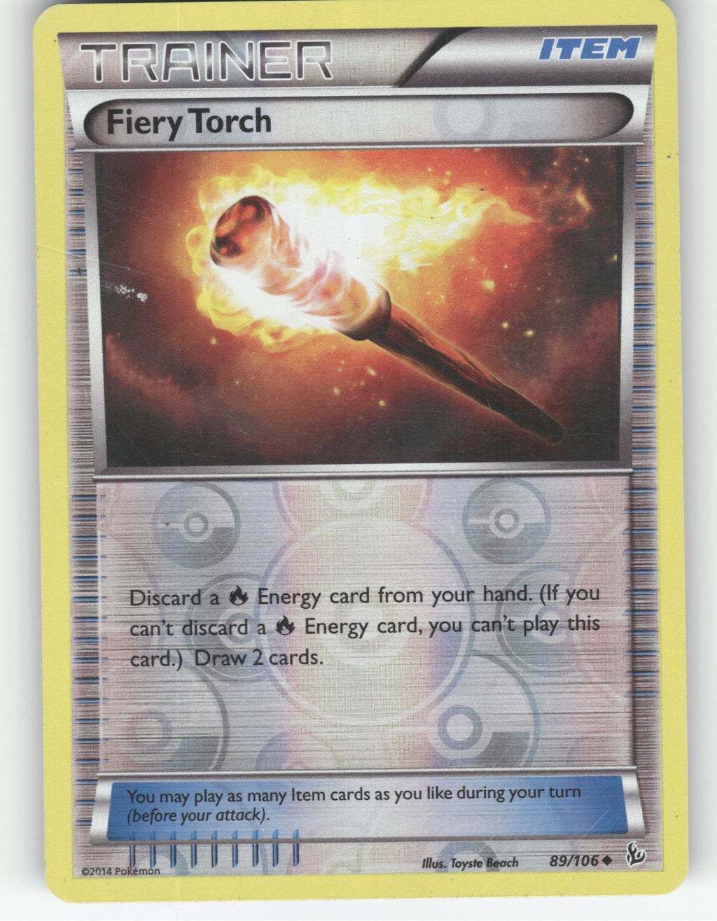 Fiery Torch Reverse Holo Uncommon XY - Flashfire 89/106 NM