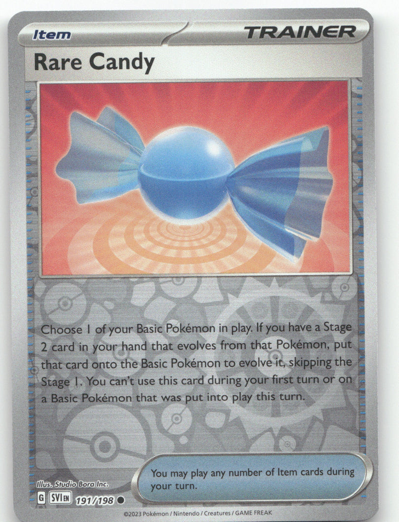 Rare Candy Reverse Holo Common SV01: Scarlet & Violet Base Set 191/198 NM