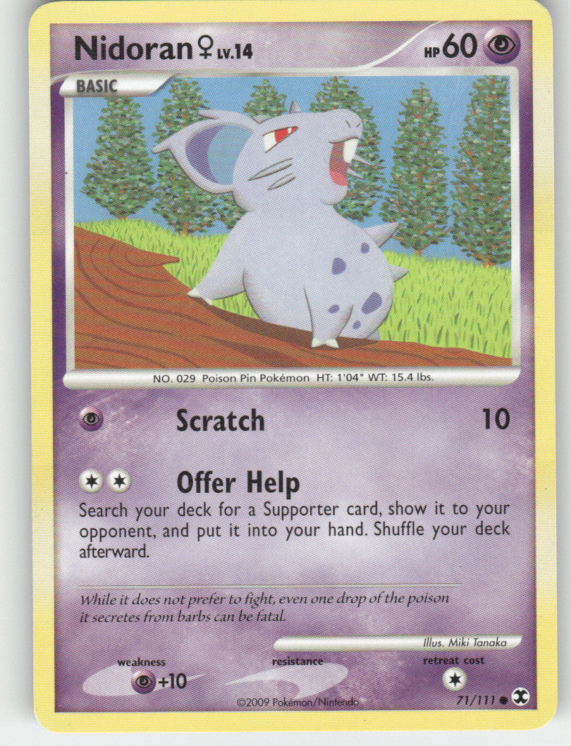 Nidoran F Common Rising Rivals 71/111 NM