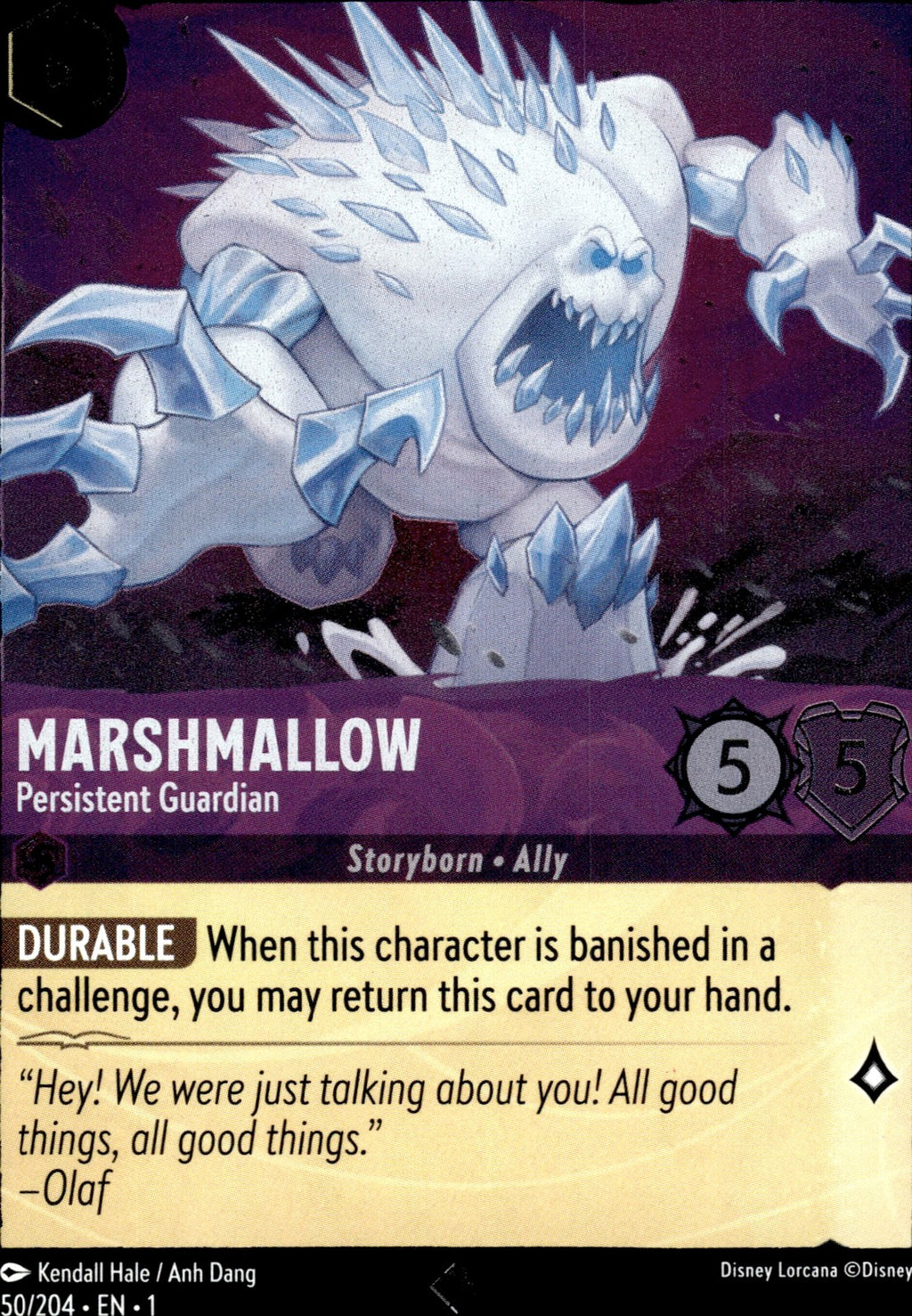 Marshmallow - Persistent Guardian Cold Foil The First Chapter 50/204 NM