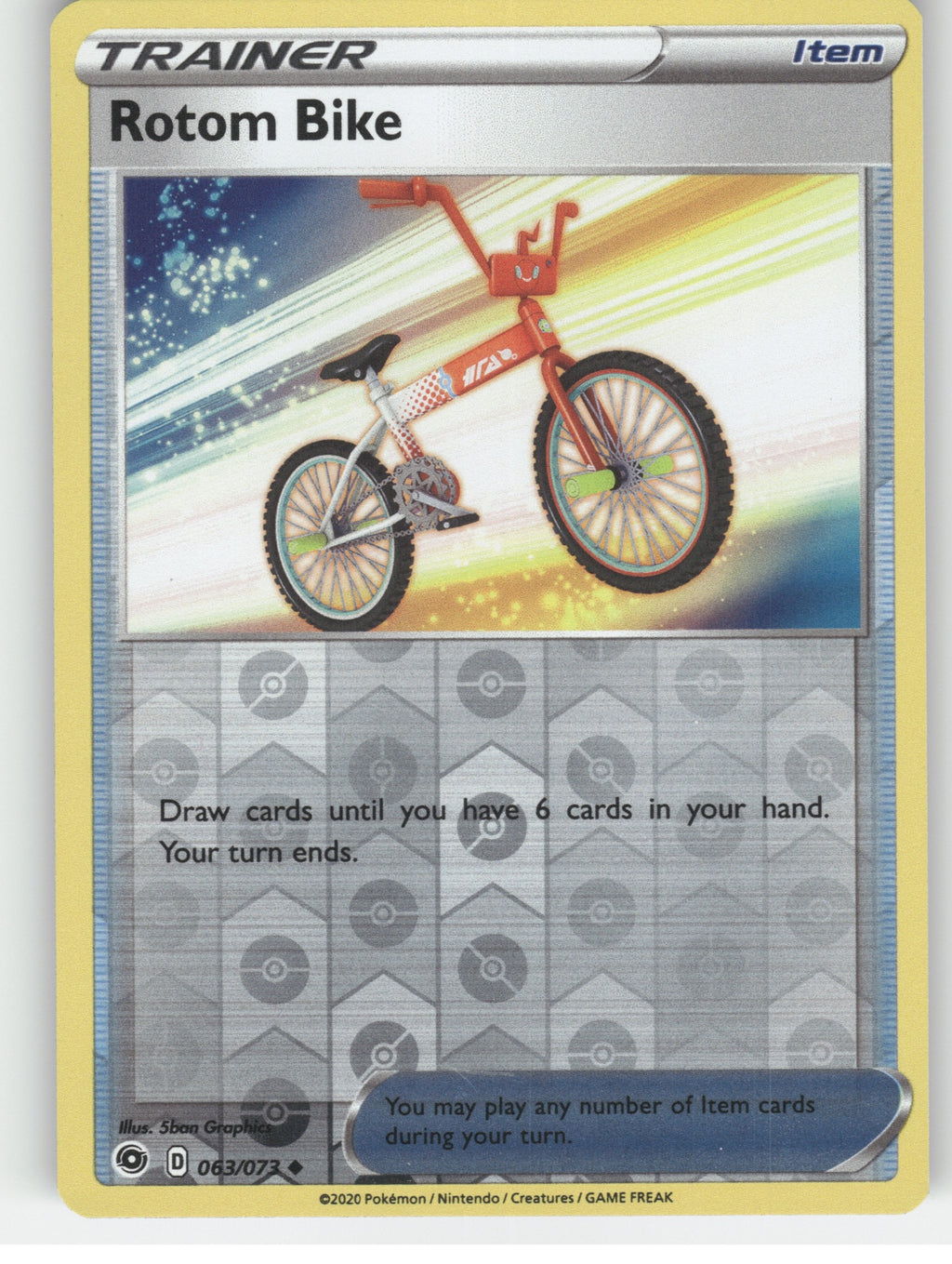 Rotom Bike Reverse Holo Uncommon Champion's Path 63/73 NM