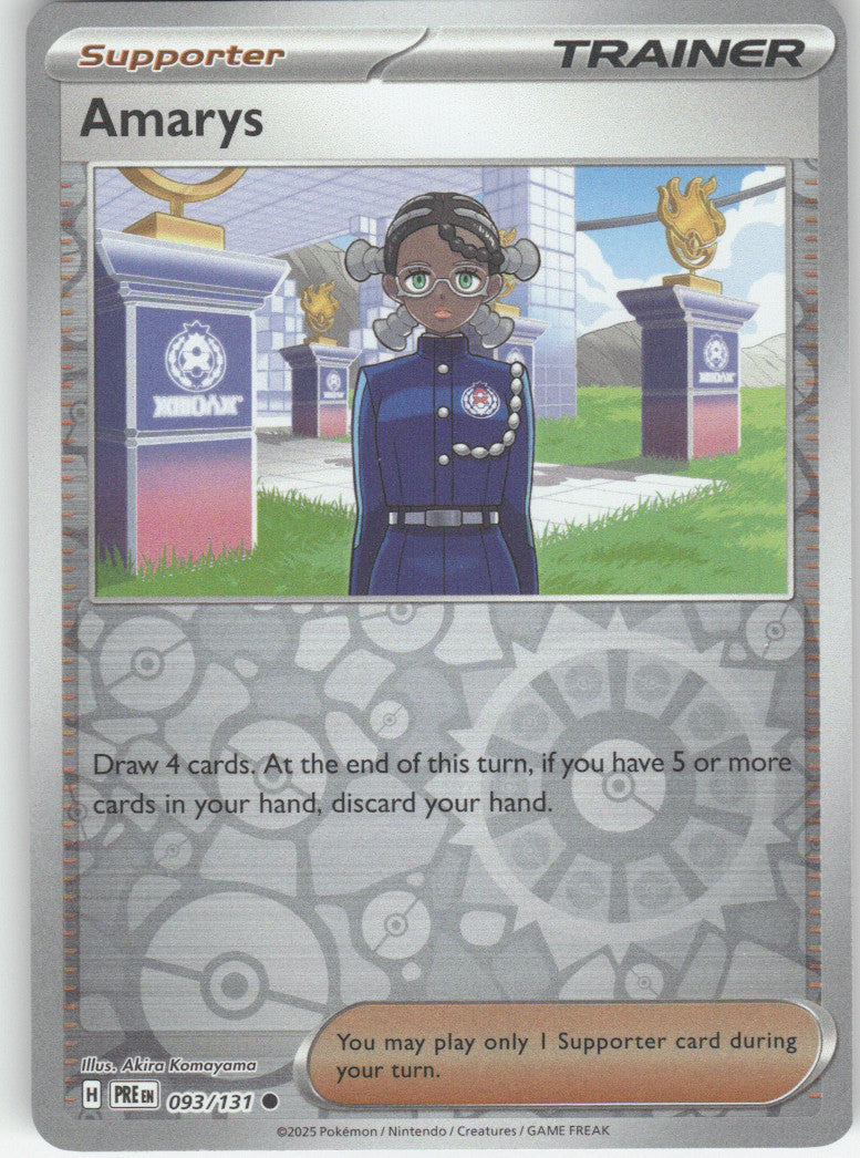 Amarys Reverse Holo Common SV: Prismatic Evolutions 093/131 NM