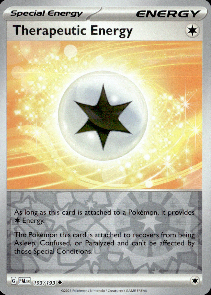 Therapeutic Energy Reverse Holo Uncommon SV02: Paldea Evolved 193/193 NM