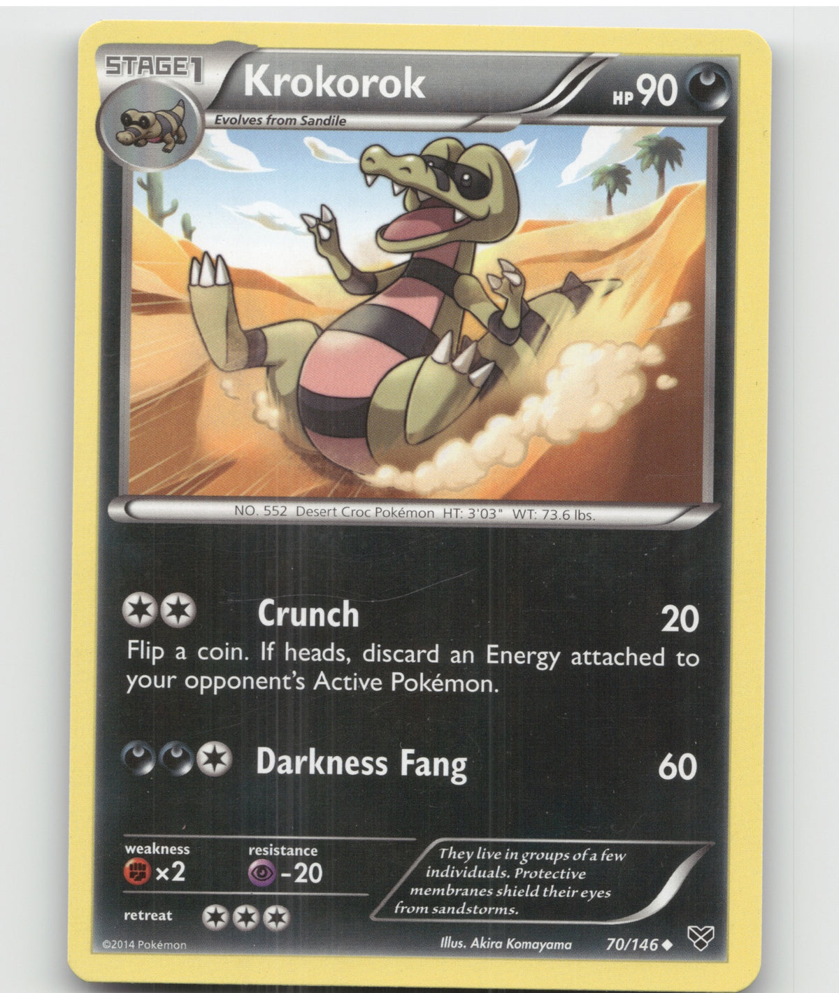 Krokorok Uncommon XY Base Set 70/146 LP