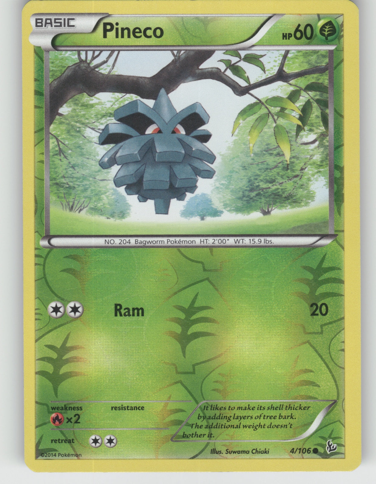 Pineco Reverse Holo Common XY - Flashfire 4/106 NM