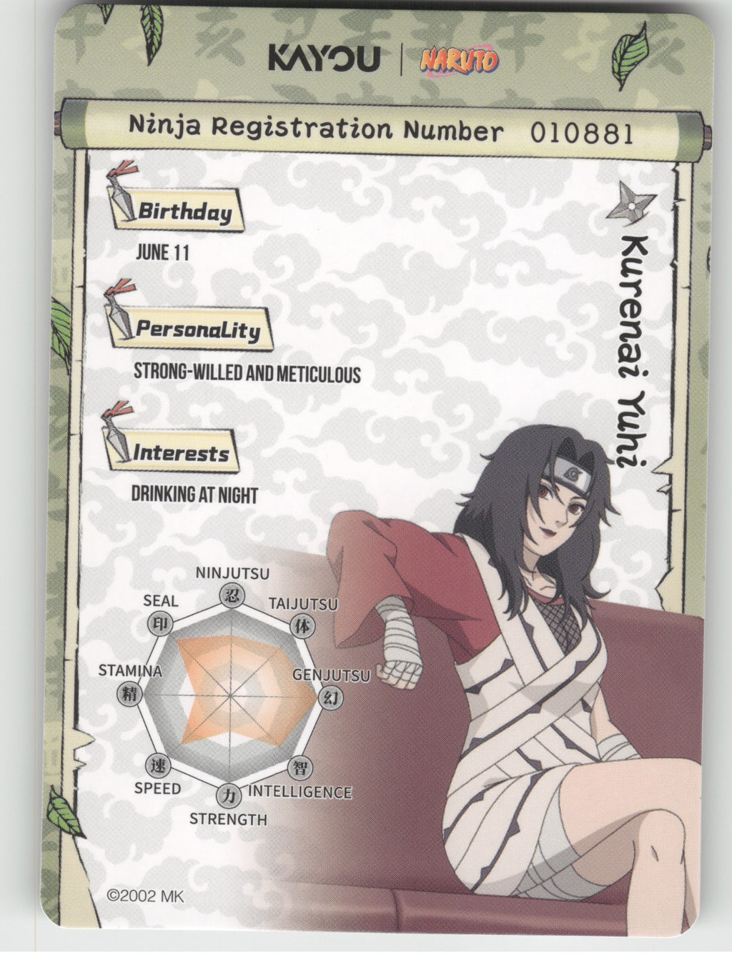 Kurenai Yuhi Base SR Earth Scroll Series 1 010L2 NM back
