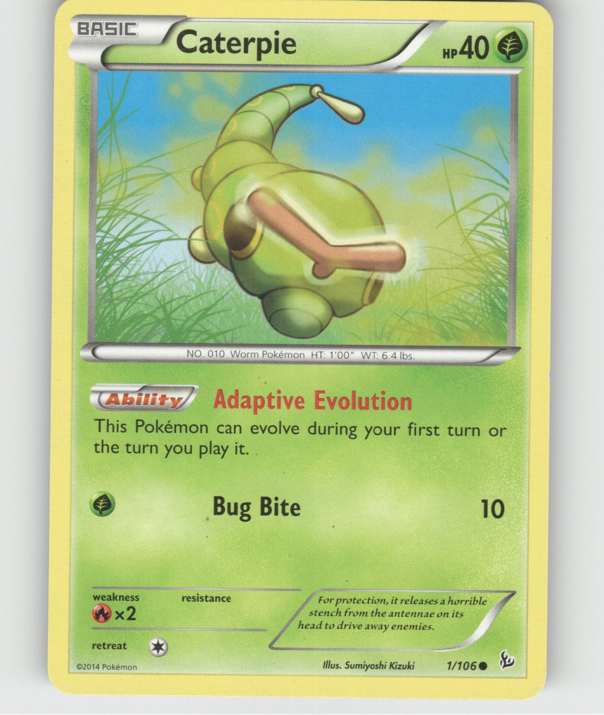 Caterpie Common XY - Flashfire 1/106 NM