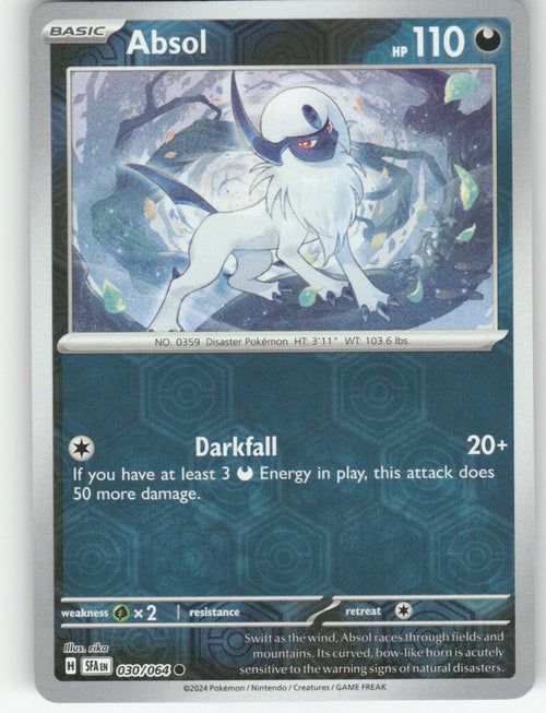 Absol Reverse Holo Common SV: Shrouded Fable 030/064 NM