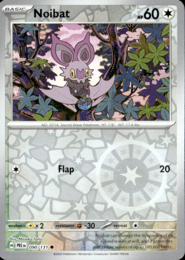 Noibat Reverse Holo Common SV: Prismatic Evolutions 090/131 NM