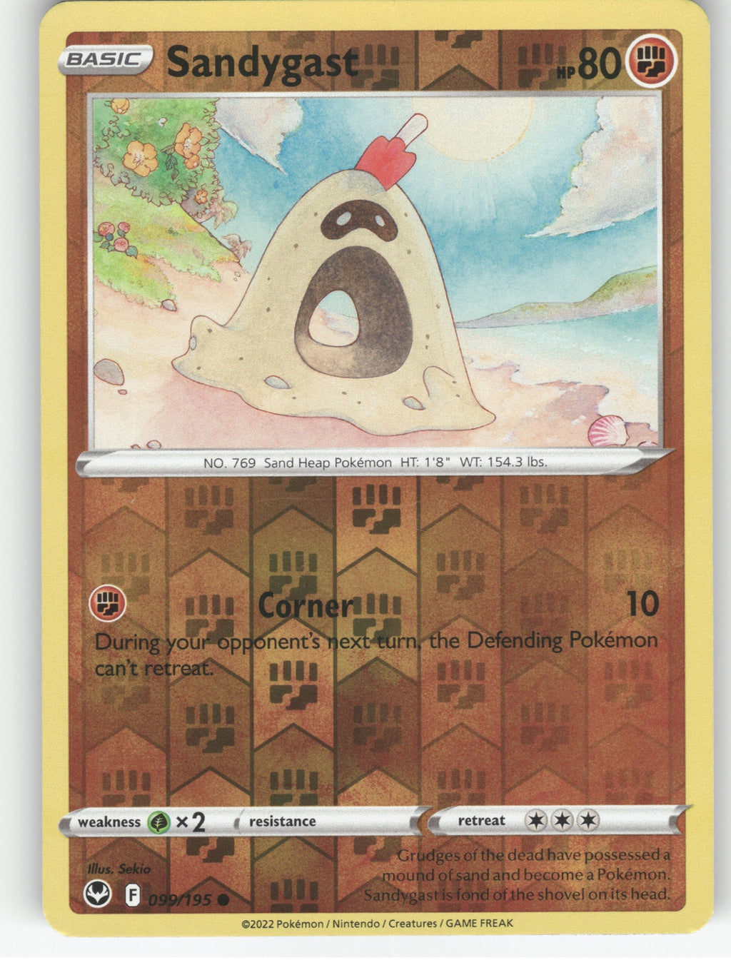 Sandygast Reverse Holo Common SWSH12: Silver Tempest 099/195 NM