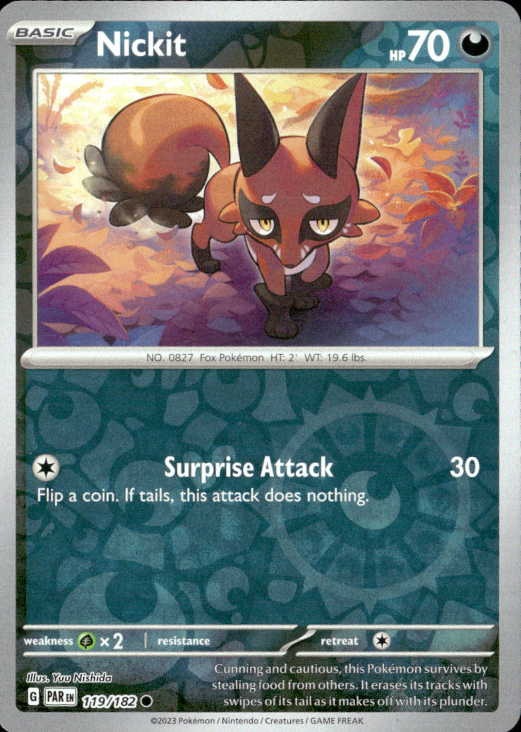Nickit Reverse Holo Common SV04: Paradox Rift 119/182 NM