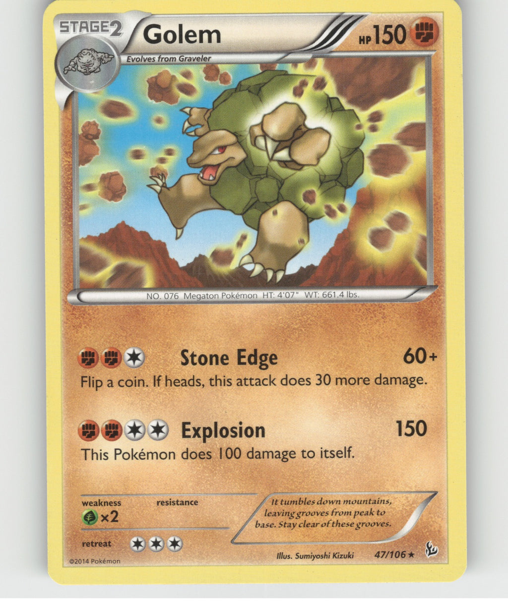 Golem Rare XY - Flashfire 47/106 NM