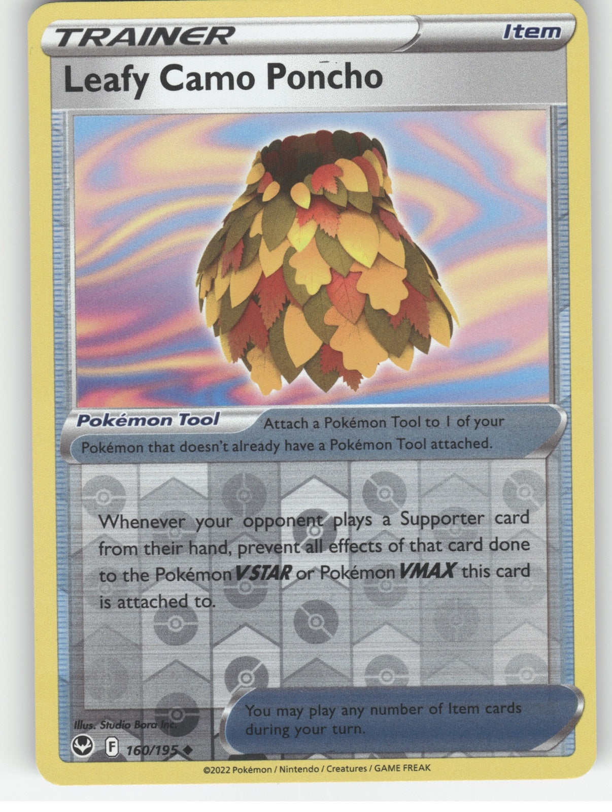 Leafy Camo Poncho Reverse Holo Uncommon SWSH12: Silver Tempest 160/195 NM